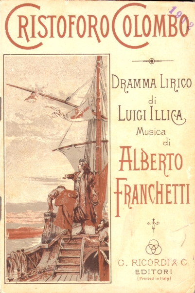 Franchetti, Cristoforo Colombo (libretto, ed. Ricordi)